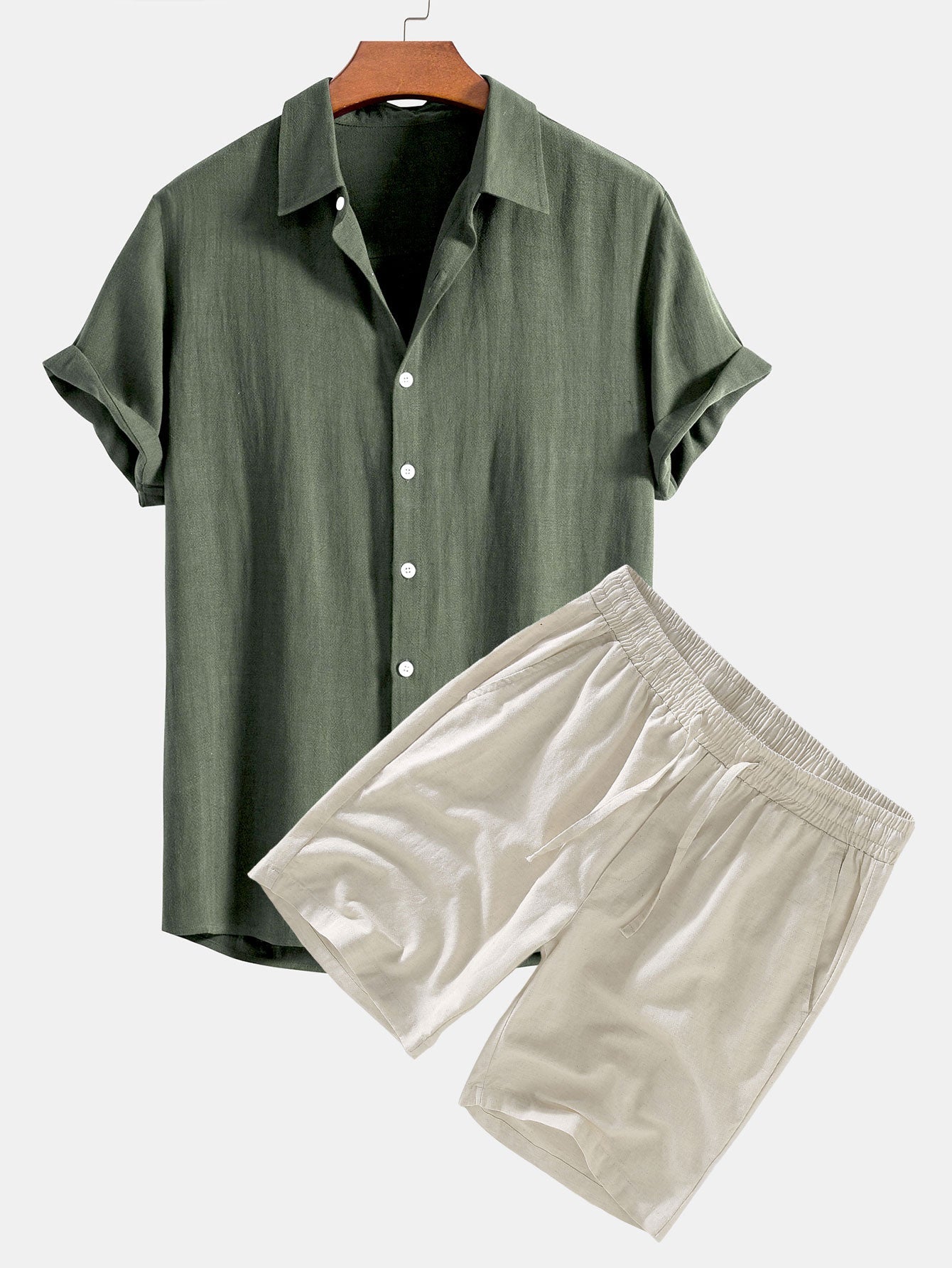 Linnen Set Korte Broek
