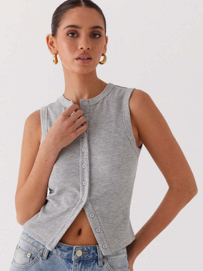 Slim Mouwloos Vrouwelijk Vest